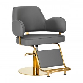 Hairdressing chair GABBIANO LINZ NQ GOLD Grey